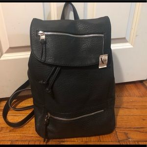 New Express zipper strap backpack faux leather